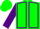Green, purple seams on sleeves, green diamonds on sleeves