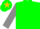 Green, gold star, green star stripe on grey sleeves