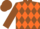 Brown and Orange diamonds, Brown sleeves and cap