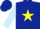 Dark blue, yellow star and bowtie, light blue slvs