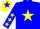 blue, yellow star, blue sleeves, yellow stars, yellow cap, blue star