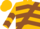 Gold, brown v sash, brown chevrons