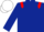 Dark Blue, Red epaulets, White cap