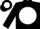 Black, black 'gp' in white ball, white band on slvs