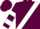 Maroon, white sash, white bars on sleeves, maroon cap