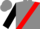 Grey, red sash, black sleeves, grey cap