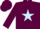 Maroon, light blue star