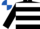 Black, White Hoops, royal blue and white quartered cap