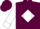 Maroon, white diamond stripe and cuffs on sleeves