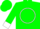 Green, white 'cz' in circle, white cuffs