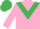 Pink, Emerald Green chevron, Emerald Green cap