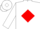 White, red diamond framed black 'f/r'