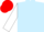 Light Blue, White hoops on body and sleeves, Red cap