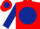 Red, dark blue disc and sleeves