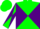 Green & purple diagonal quarters