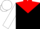 Black, red yoke, white sleeves and cap