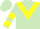 Light green, yellow chevron, chevrons on sleeves