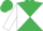 Emerald Green and White diabolo, White sleeves, emerald green cap