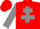 Red, grey cross of lorraine & sleeves, red cap