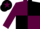 maroon & black quartered diagonally, maroon sleeves, black cap, maroon star