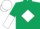Dark Green, White diamond, halved sleeves, White cap