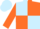 Light blue and orange quarters, orange sleeves, light blue cap