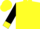 Yellow, black bumble bee, yellow bands and cuffs on black sleeves