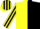 YELLOW & BLACK HALVED, striped sleeves & cap
