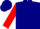 Navy blue, silver 'ws' in horseshoe, silver 'horseshoe lake' on sleeve, red 'rhone racing' on sleeve