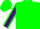 Green, purple sleeves, green seams
