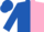 Royal blue & pink halved, royal blue cap
