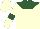 Cream, hunter green yoke, hunter green band on sleeves