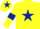 Yellow, Dark Blue star, armlets and star on cap