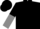 Black, gray quarter moon, black and gray halved sleeves