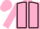 Pink, black seams, pink sleeves, black cuffs and cap