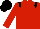 Red, black epaulettes and cap