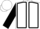 White, black seams on sleeves, white cap