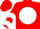 Red, red 'lucky red stable' on white ball, white chevrons on sleeves