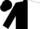 Black and white halves, black and white hand, black sleeves