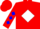 Red, blue 'f' on white diamond, red, white and blue diamonds on sleeves