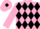 Pink and Black diamonds, Pink cap, Black diamond