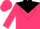 CERISE, black yoke, BLACK inverted triangle