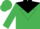 emerald green, BLACK yoke and inverted triangle