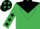EMERALD GREEN, black yoke and inverted triangle, stars on sleeves and cap