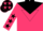 CERISE, black yoke and inverted triangle, stars on sleeves and cap