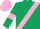 Dark Green, Pink sash, armlets and cap