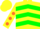 Yellow, Green Chevrons, Orange Spots On Sleeves