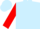 Light blue, orange and red '!', red sleeves