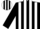 Black, white panels, white  'lf' white franco on black sleeves