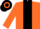 Orange, black stripe, hooped cap